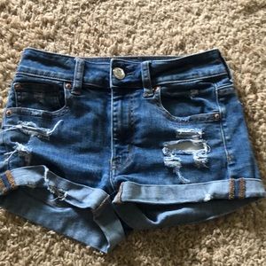 American eagle super stretch jean shorts